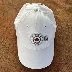 Ahead Performance UPF 30+ White Lake Louise Canada Baseball Cap Hat